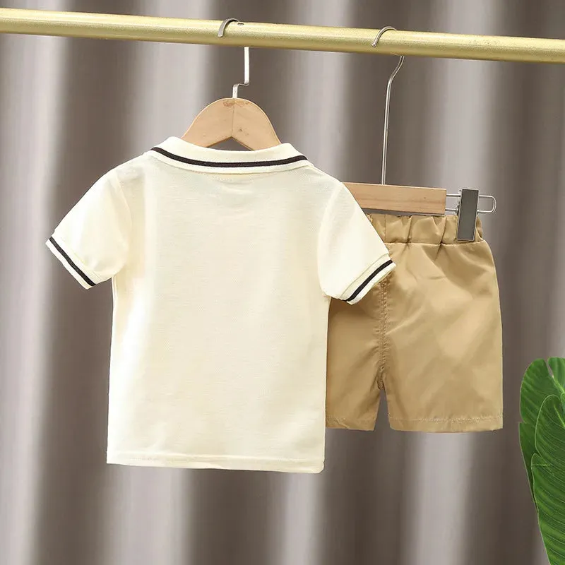 مجموعة اروين التجارية ARWEN&AJH GROUP  2024 European Baby Boy Clothes Set T-shirt Shorts Kids Boy Summer Clothing Set Cute Cartoon Baby Boy Outfit Set Infant Toddler Tee Shirt Pants