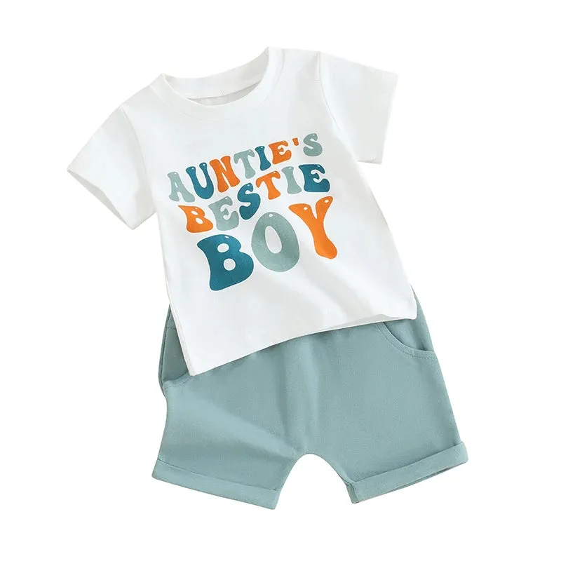 0-3 Years Baby Boy Summer Clothes Toddler Children's Tracksuit Cute Letter Infant Short Sleeve T-shirt Shorts Set Kids Suits