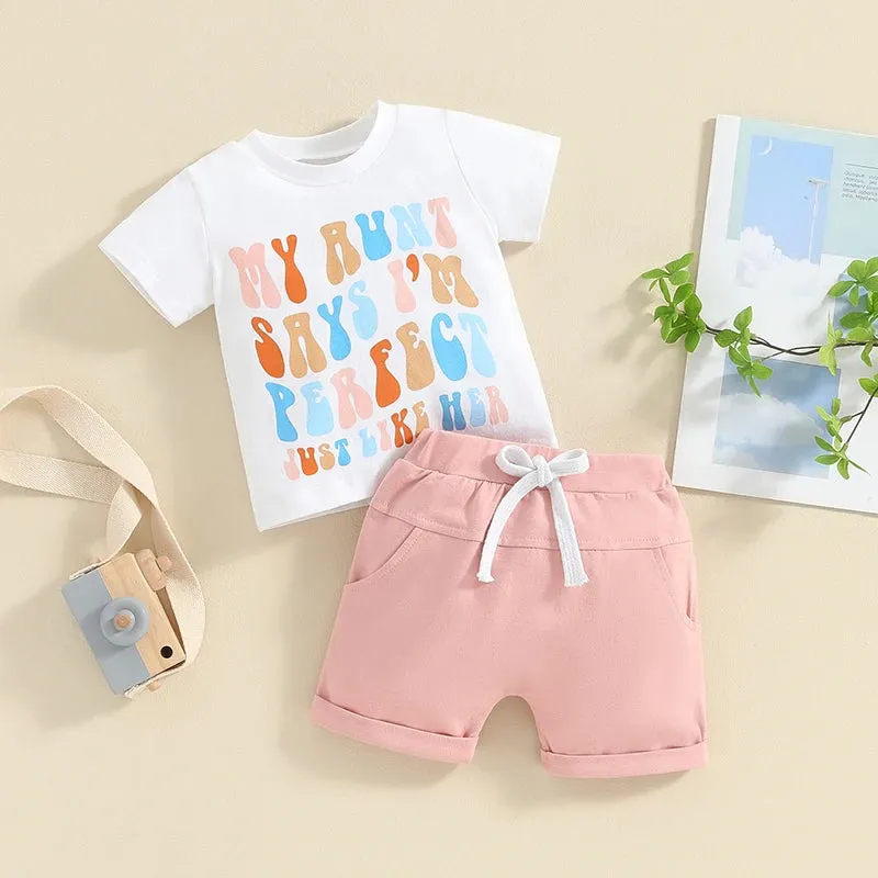 0-3 Years Baby Boy Summer Clothes Toddler Children's Tracksuit Cute Letter Infant Short Sleeve T-shirt Shorts Set Kids Suits