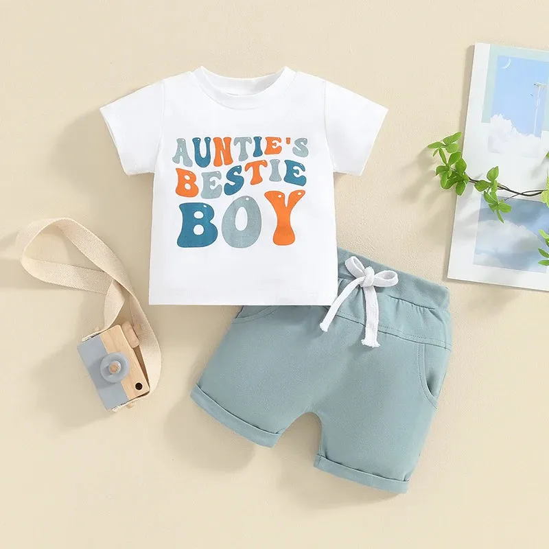 0-3 Years Baby Boy Summer Clothes Toddler Children's Tracksuit Cute Letter Infant Short Sleeve T-shirt Shorts Set Kids Suits