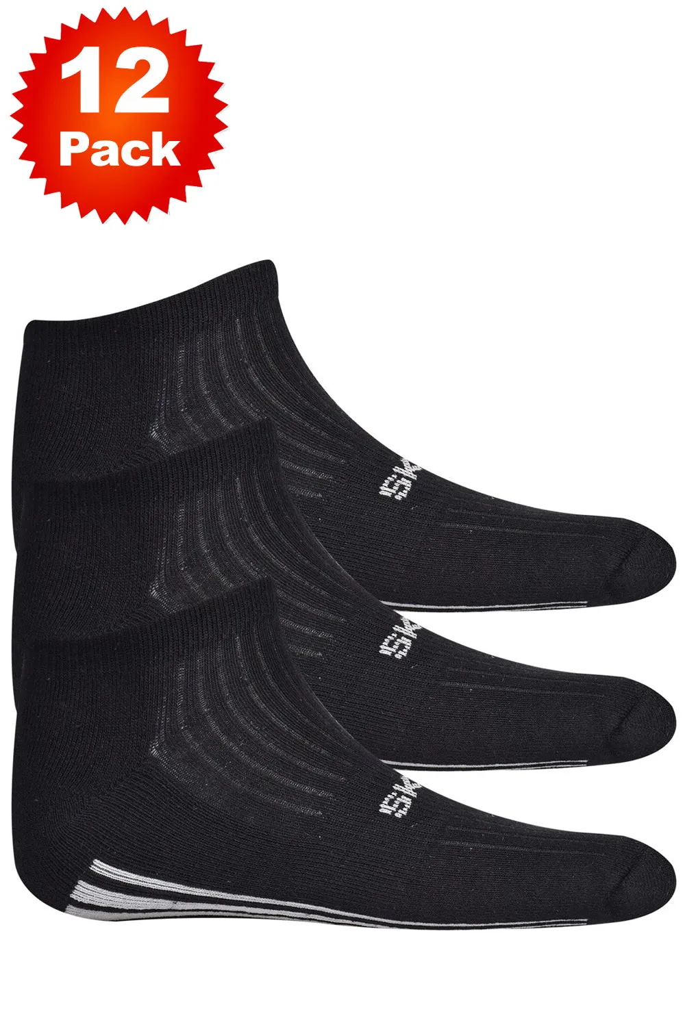 12 Pack Mens Sports Print Ankle Socks