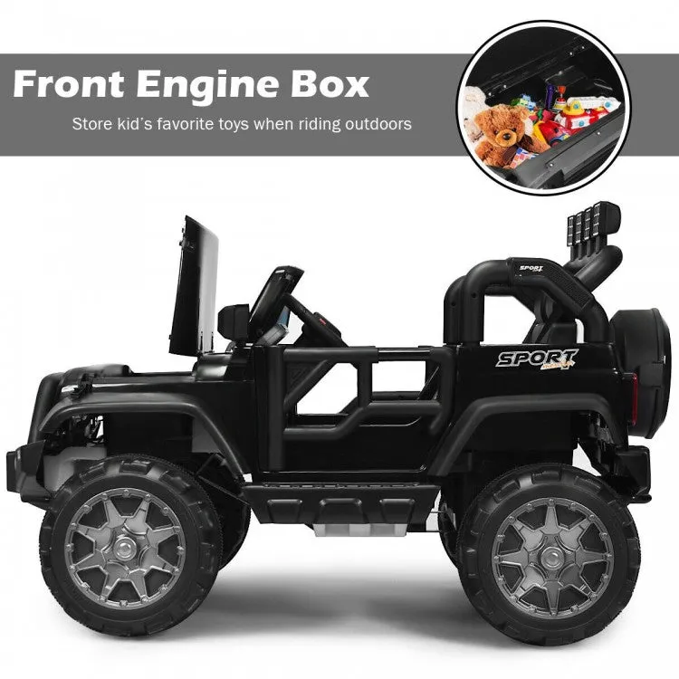 12V 2-Seater Ride on Truck with Remote Control and Storage Room