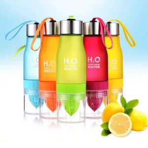 650ml H20 Water Bottle Health Lemon Juice Cup Fruit Infuser Drinkware Outdoor Sport Bike Travel Bottles