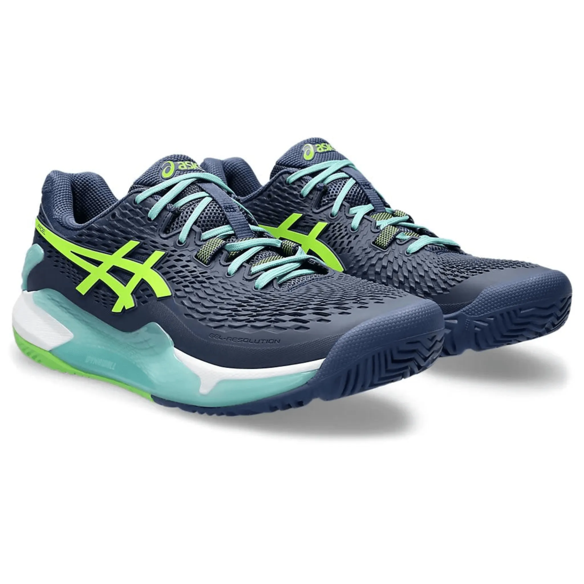 ASICS Men's GEL-RESOLUTION 9 PADEL Thunder Blue & Electric Lime