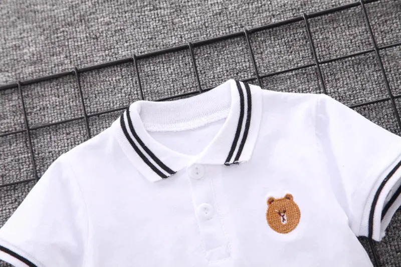 Baby Boy Clothes Summer Children Clothing Polo Shirt Sets Boys Short Toddler Sleeve T-shirt Kids Sports Suit 2pcs Cotton 1-5y