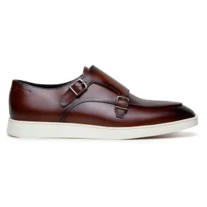 Belvedere Marcio in Cognac Monk Strap Hybrid Dress Shoe