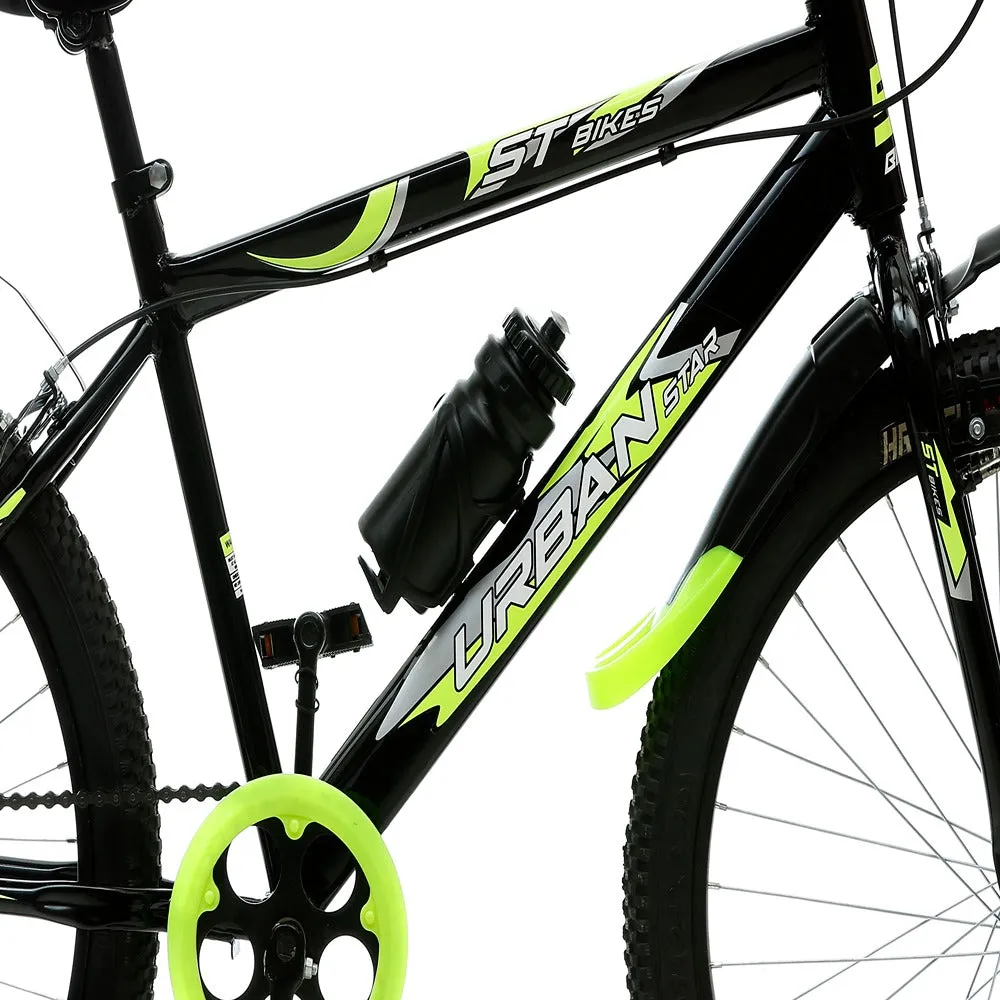 BMX Bicycle (Frame Size-16, 24 Inches) | Black and Green (COD not Available)