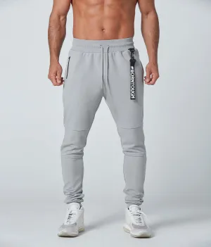 Born Tough Core Fit Zippered Gray Running Jogger Pants for Men