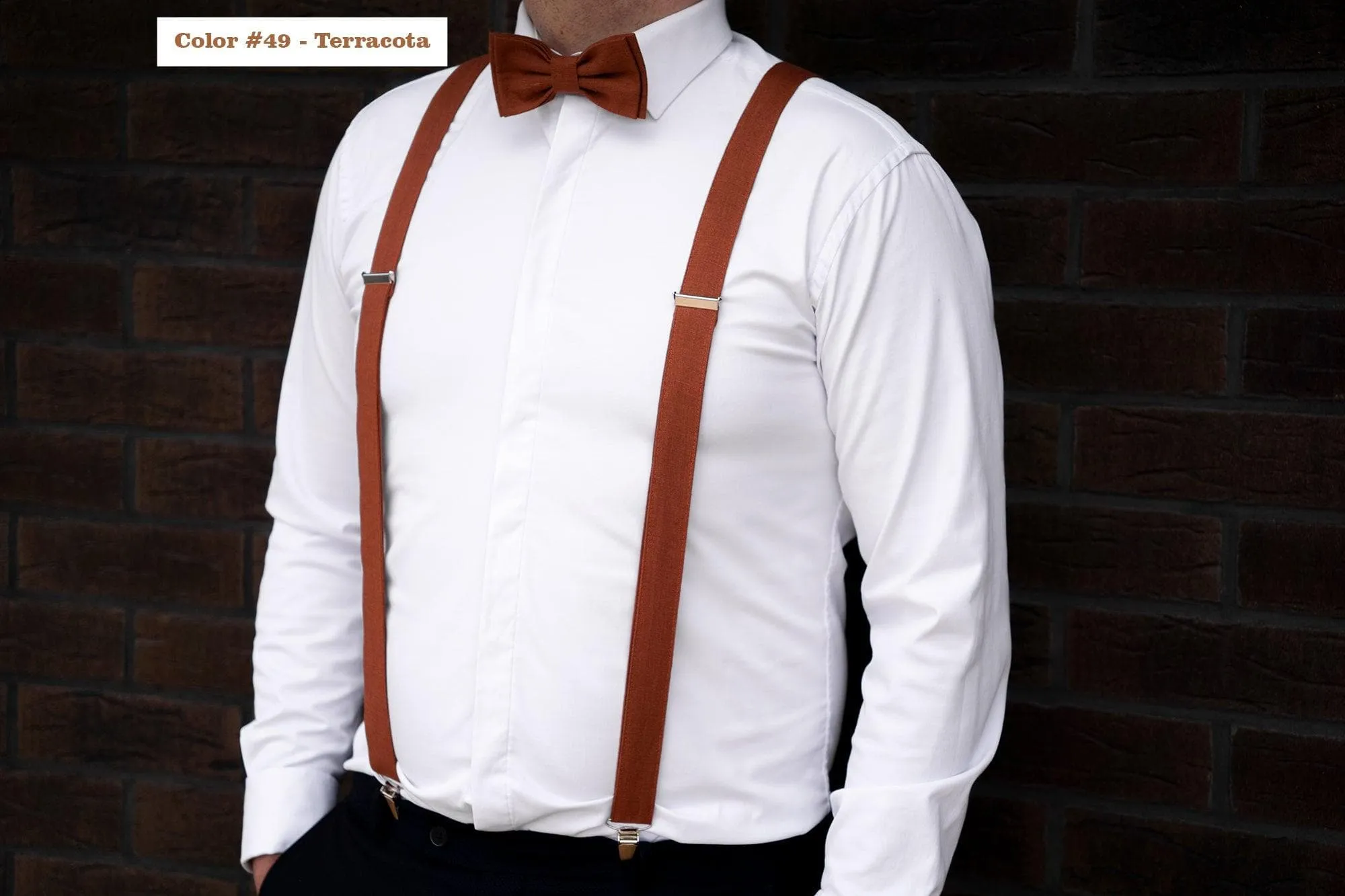 Bow tie for men in SOLID CINNAMON color Solid Cinnamon Kids Pre-Tied Bow Tie