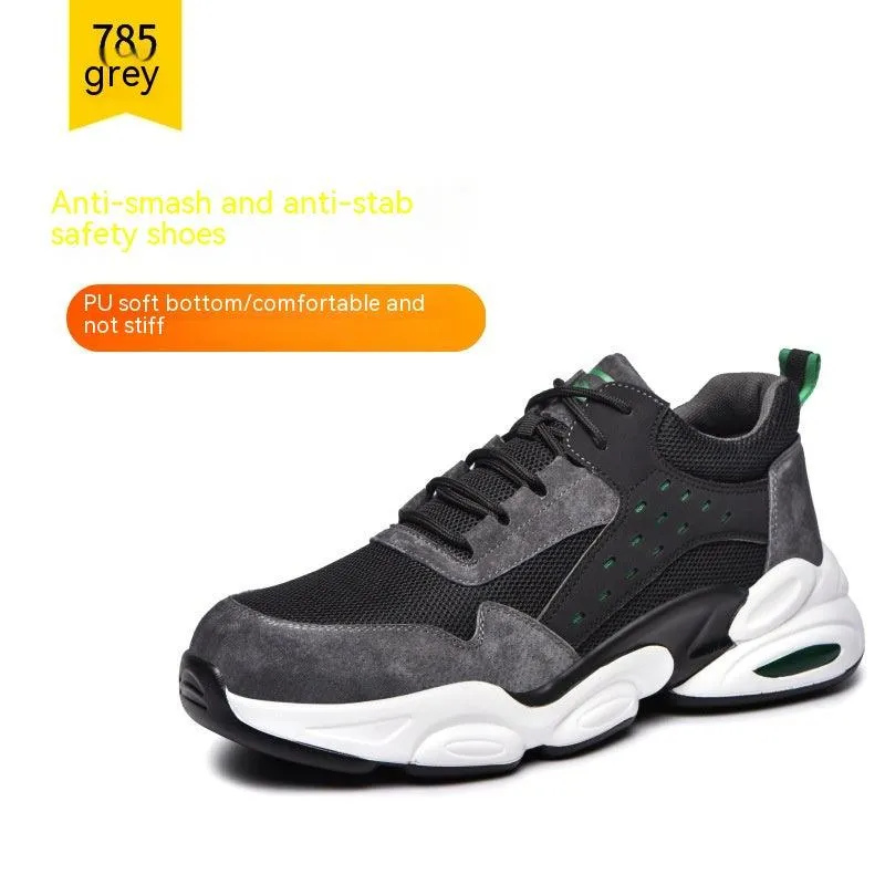 Breathable Mesh PU Labor Insurance Shoes with Soft Sole