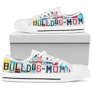 Bulldog Mom Low Top Shoes Stylish & Comfy Footwear For Dog Lovers, Dog Printed Shoes, Canvas Shoes For Men, Women