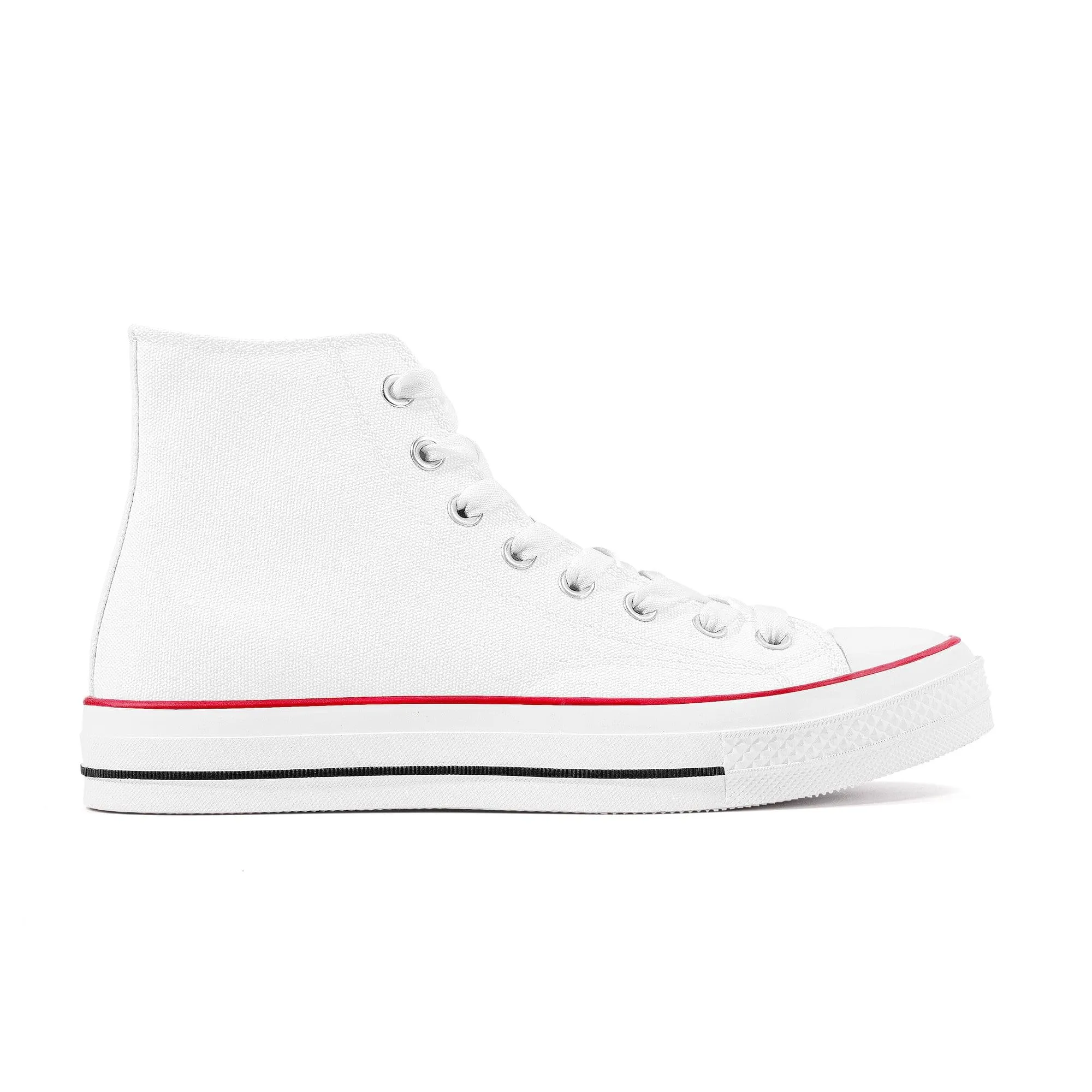 Custom Canvas High Top Shoes – White D70