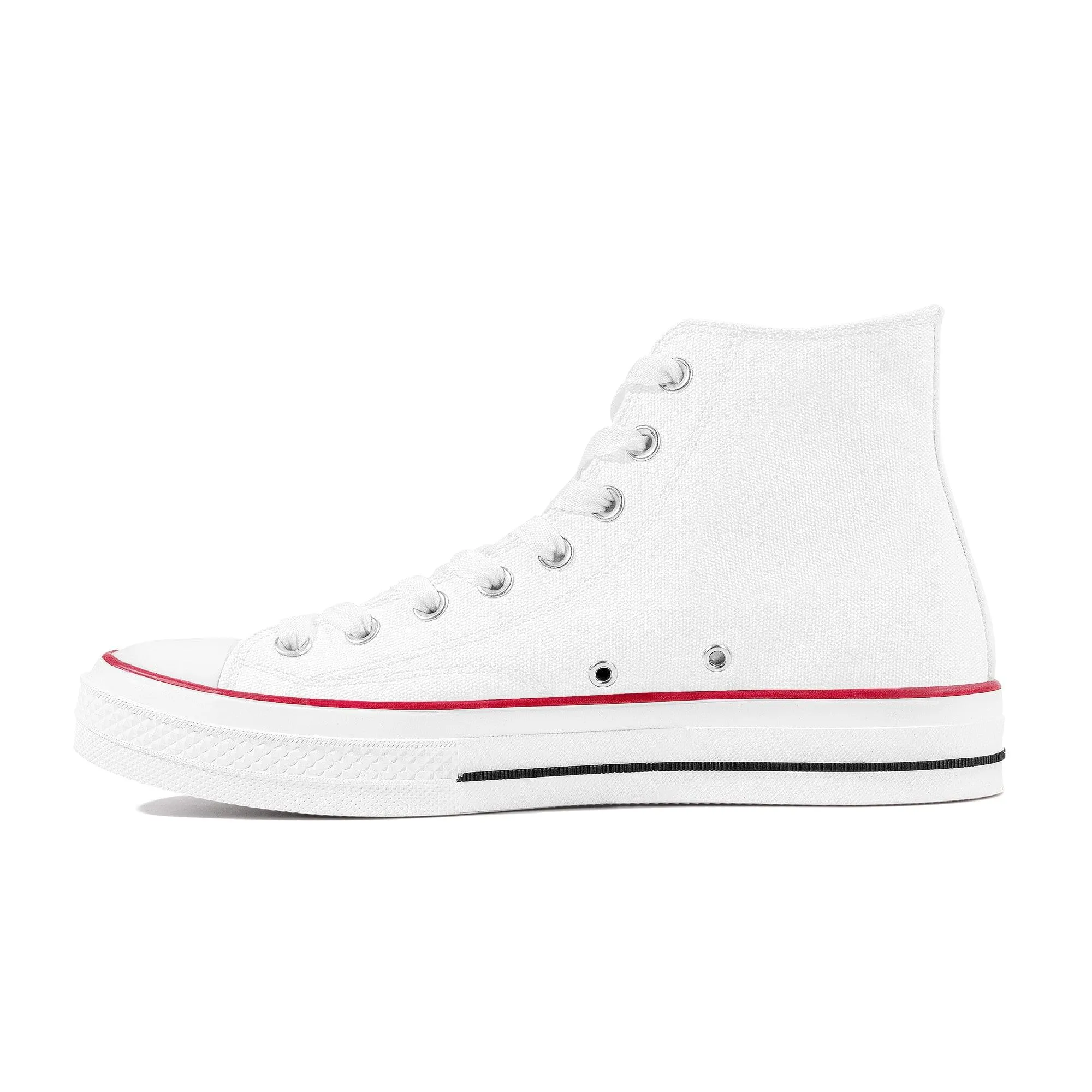 Custom Canvas High Top Shoes – White D70