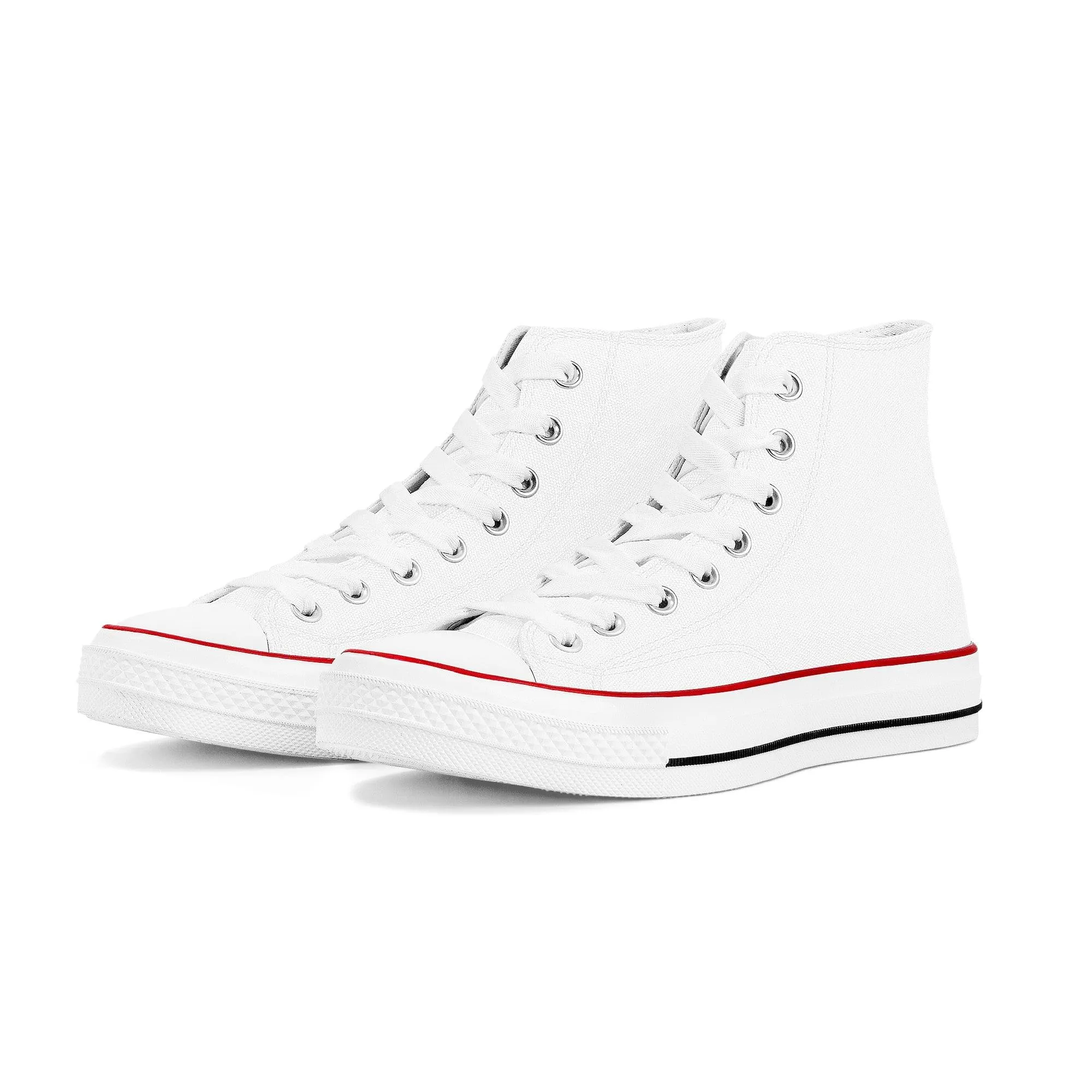 Custom Canvas High Top Shoes – White D70