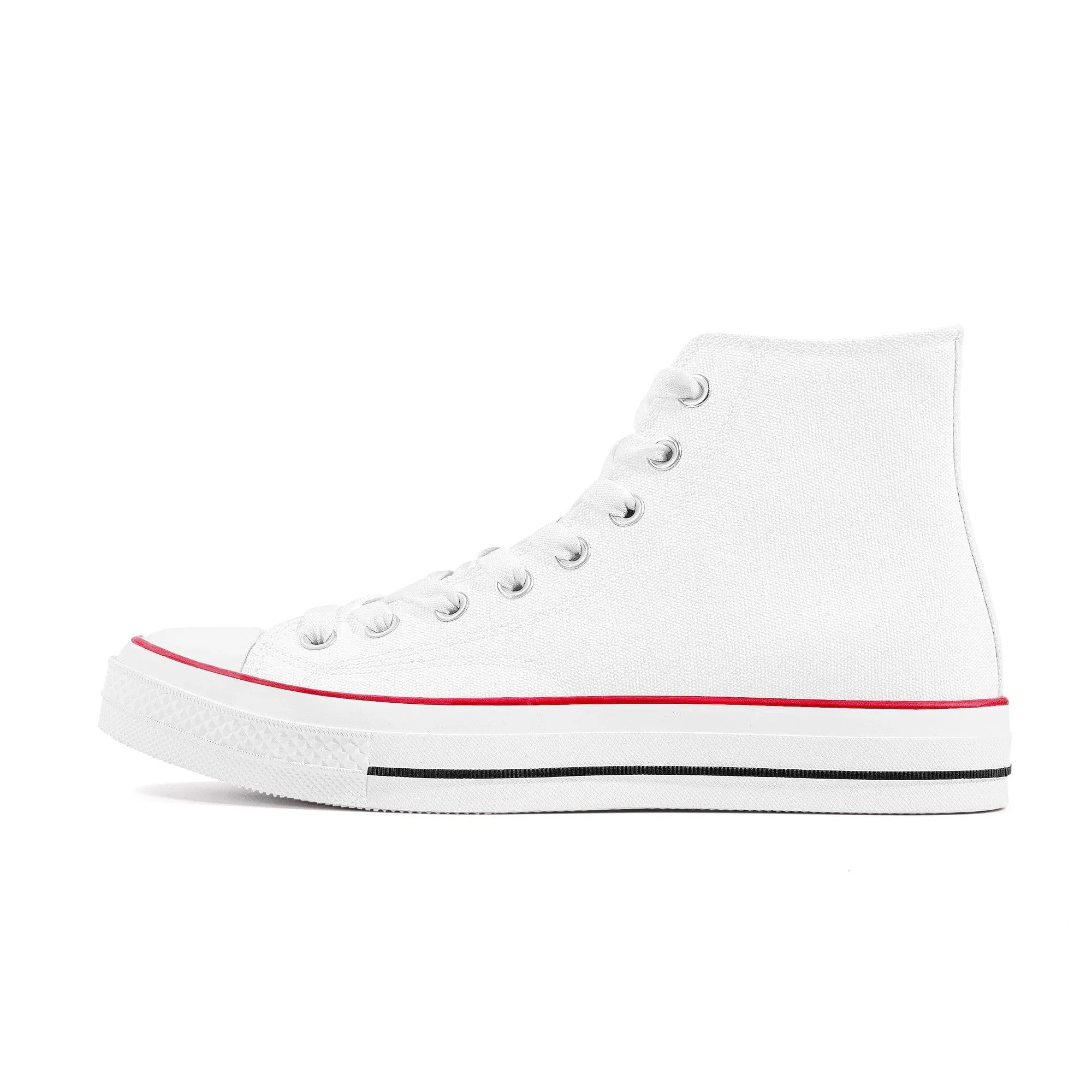 Custom Canvas High Top Shoes – White D70