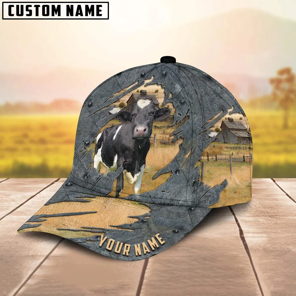 Customized Holstein 3D All Over Print Cap Hat For Adult, Cow Cap, Cow Hat Custom