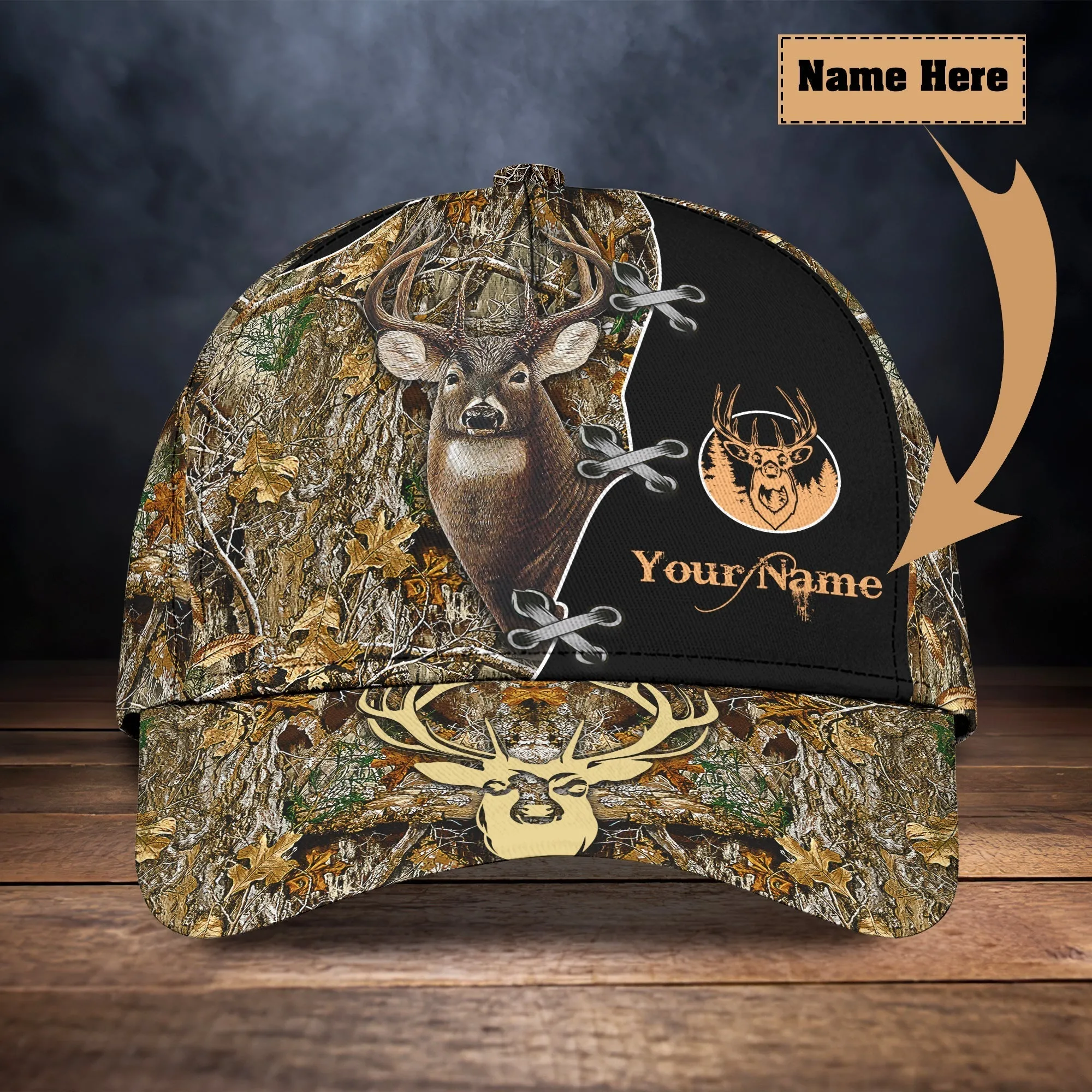 Customized Hunting Cap For Dad, 3D Full Printed Deer Hunting Hat Cap For Man And Women, Deer Hunting Cap Hat