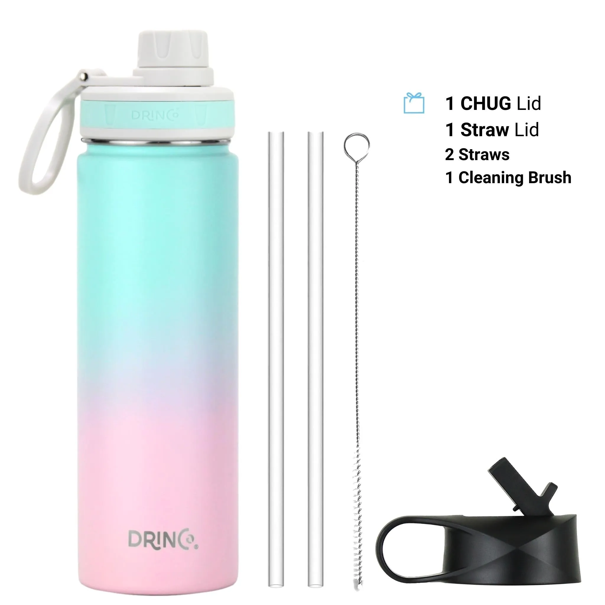 DRINCO® 22oz Stainless Steel Sport Water Bottle - Macaron