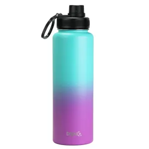 DRINCO® 40oz Stainless Steel Sport Water Bottle - Ombre Fuschia Teal