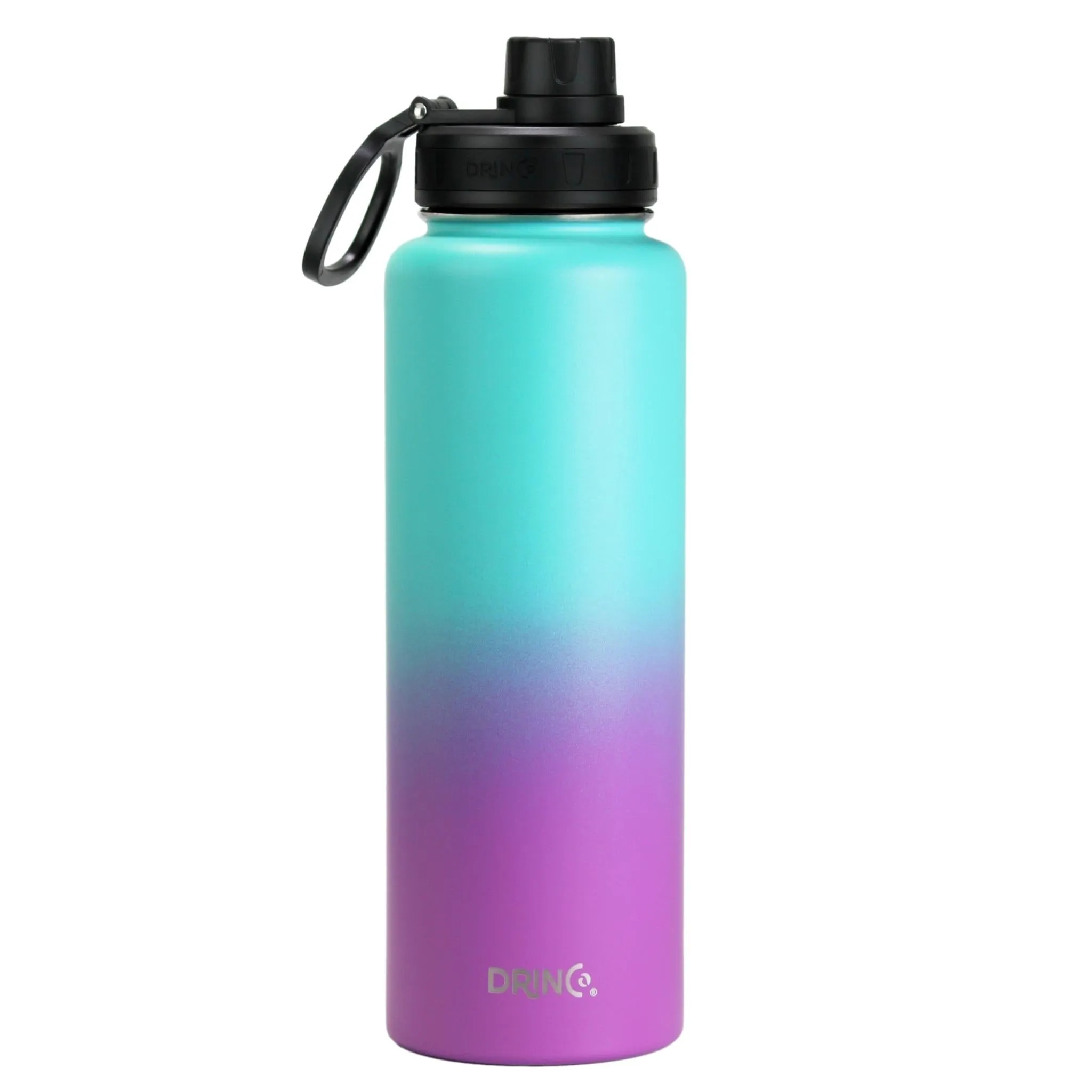 DRINCO® 40oz Stainless Steel Sport Water Bottle - Ombre Fuschia Teal