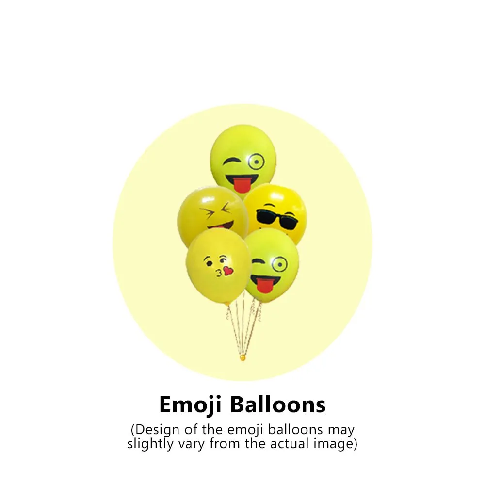 Emoji Theme Yellow 51 Pcs Birthday Decoration Kit