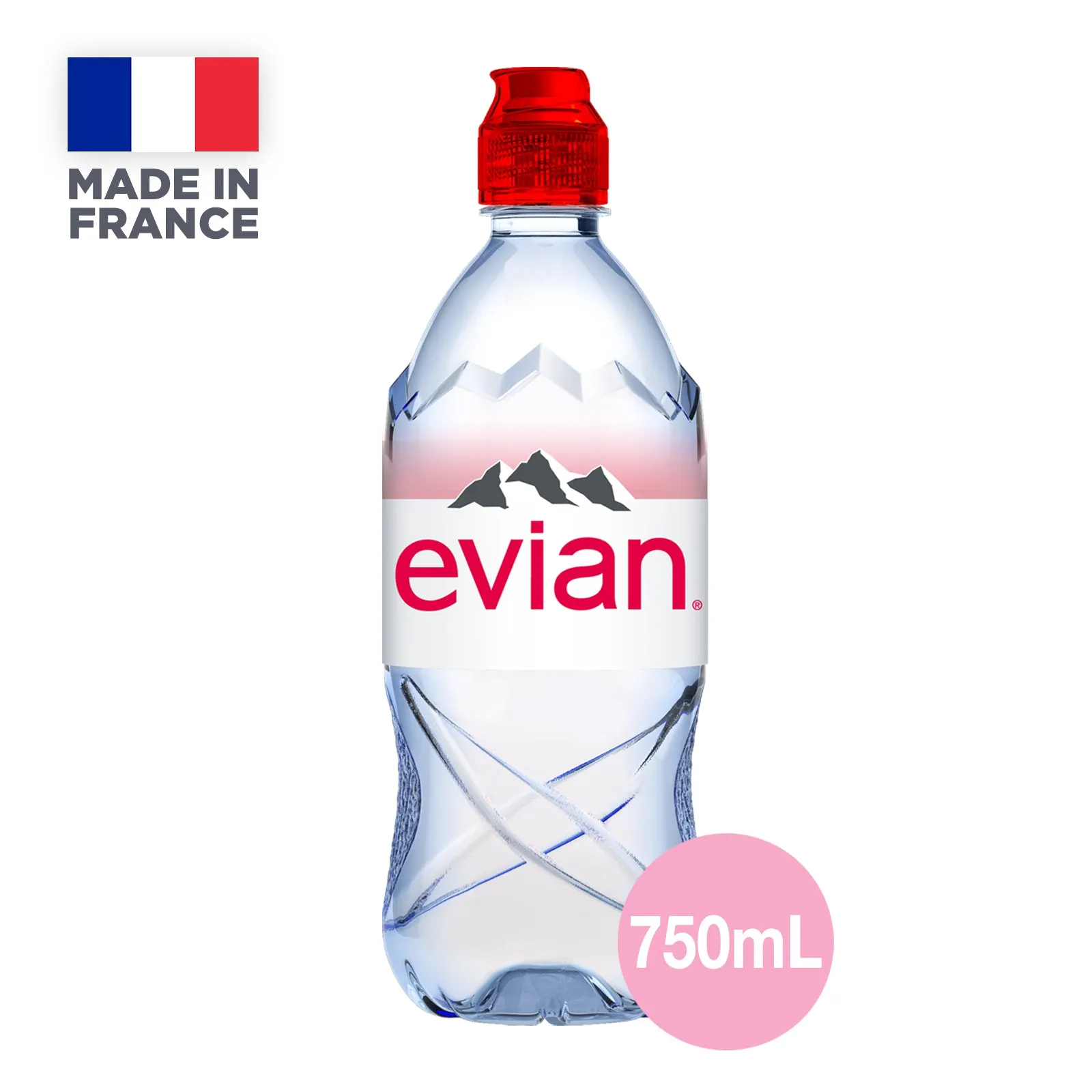 Evian Sport Cap Natural Mineral Water 750ml