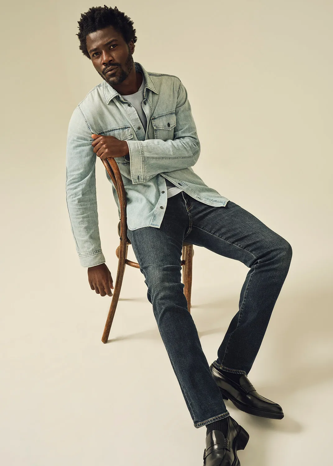 Gage Slim Straight Cashmere Denim in Prospect