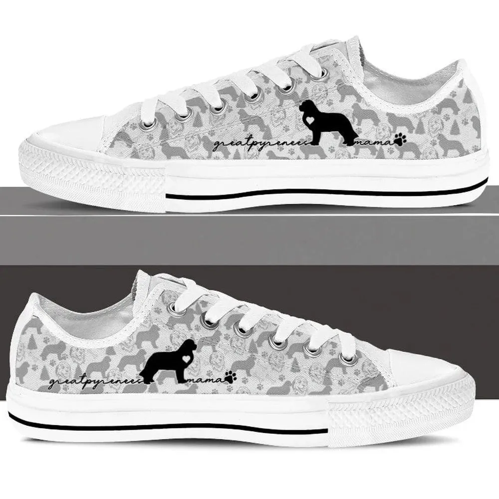 Great Pyrenees Low Top Shoes - Christmas Holiday Gift For Dog Lovers, Dog Printed Shoes, Canvas Shoes For Men, Women