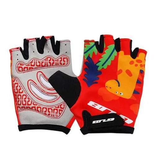 GUB S022 Children Cycling Half Finger Gloves Lycra Anti-Slip Gloves for Banlance and Pedal Bike Bicycle Boys Girls