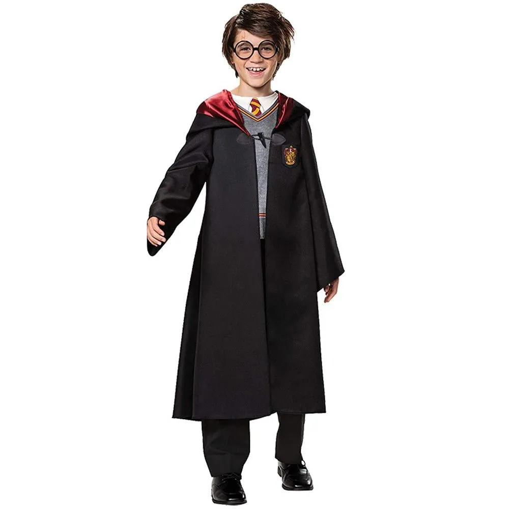 Harry Potter Hermione Granger Costume Halloween Cosplay Magic Robe Hooded Cloak For Kids