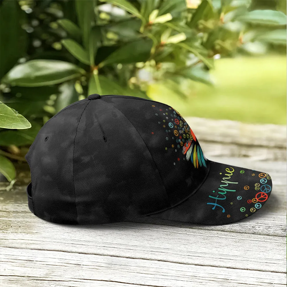 Hippie Soul Sunflower Black Baseball Cap Coolspod