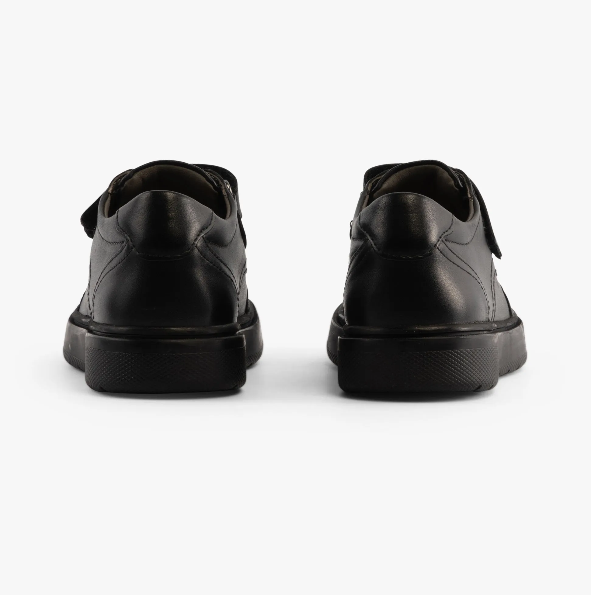 J RIDDOCK BOY Kids Leather Shoes Black