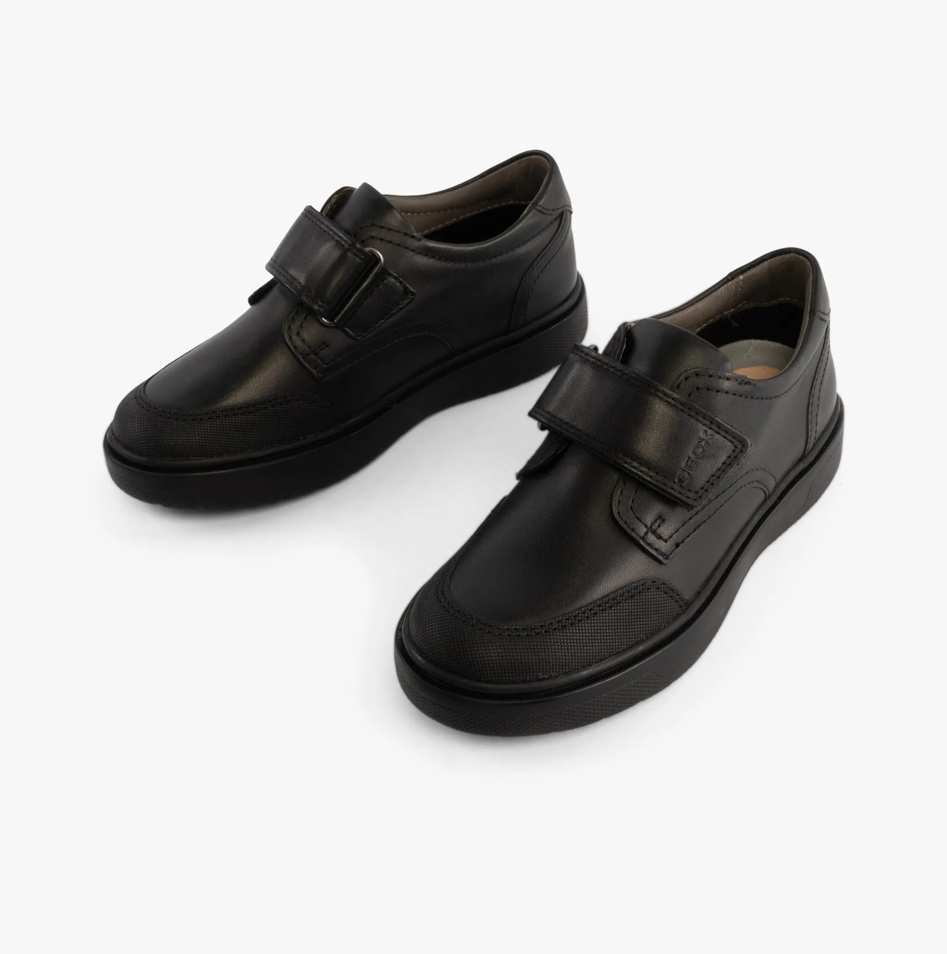 J RIDDOCK BOY Kids Leather Shoes Black