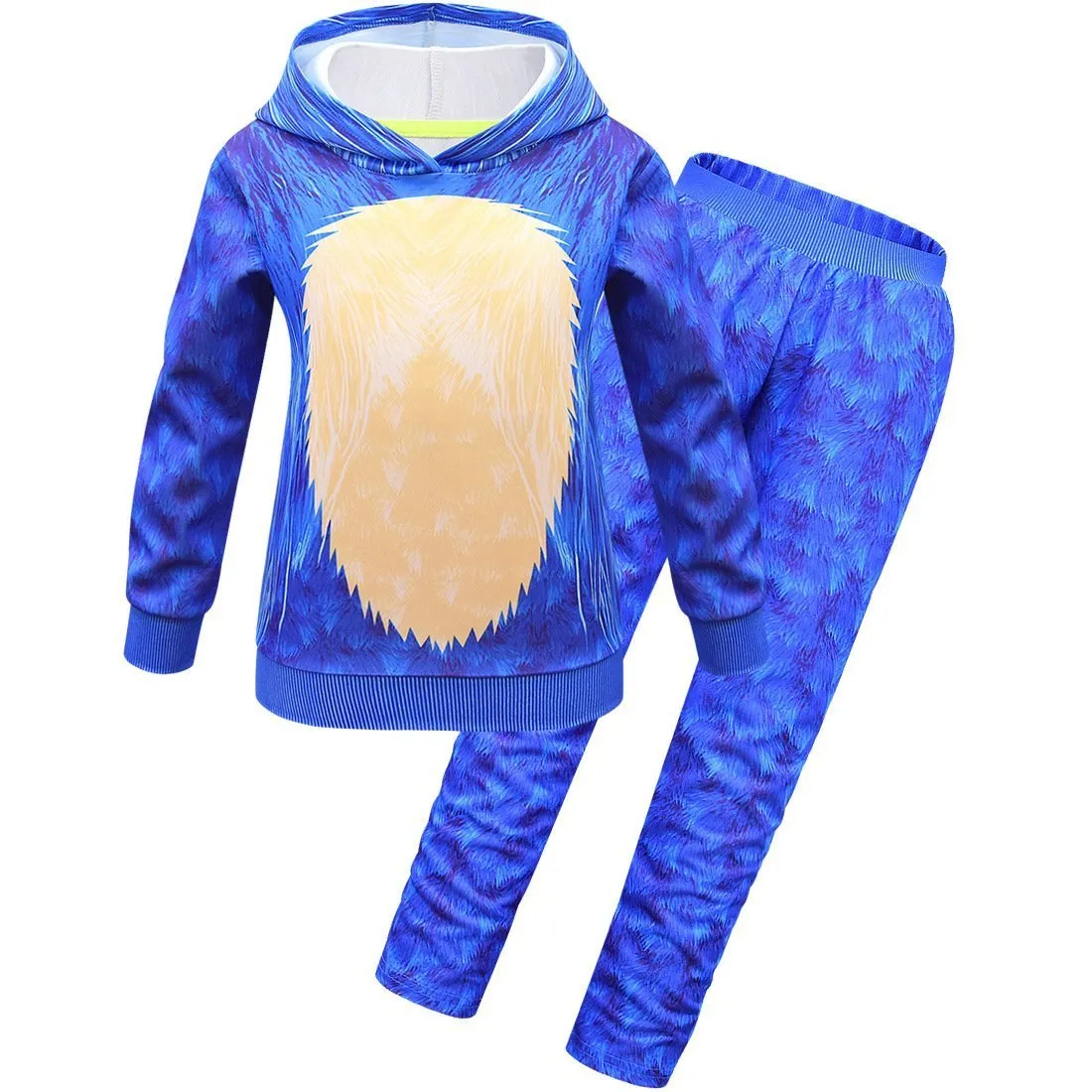 Kids Anime Sonic The Hedgehog Costume Game Halloween Boy Girls Hoodies Pants Sets Outfits