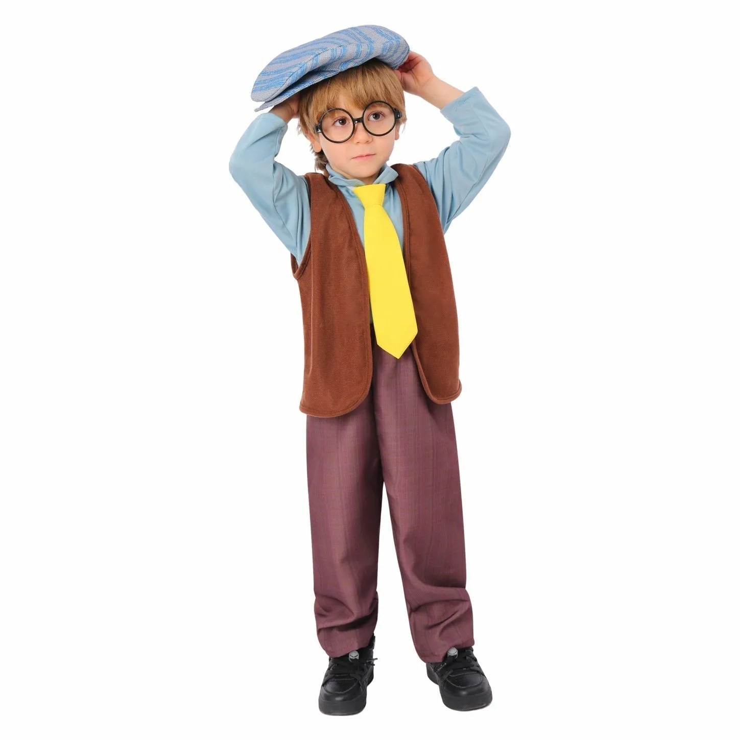 Kids Grandpa Old Man Christmas Costume Festive Role Play Outfit for School Performances