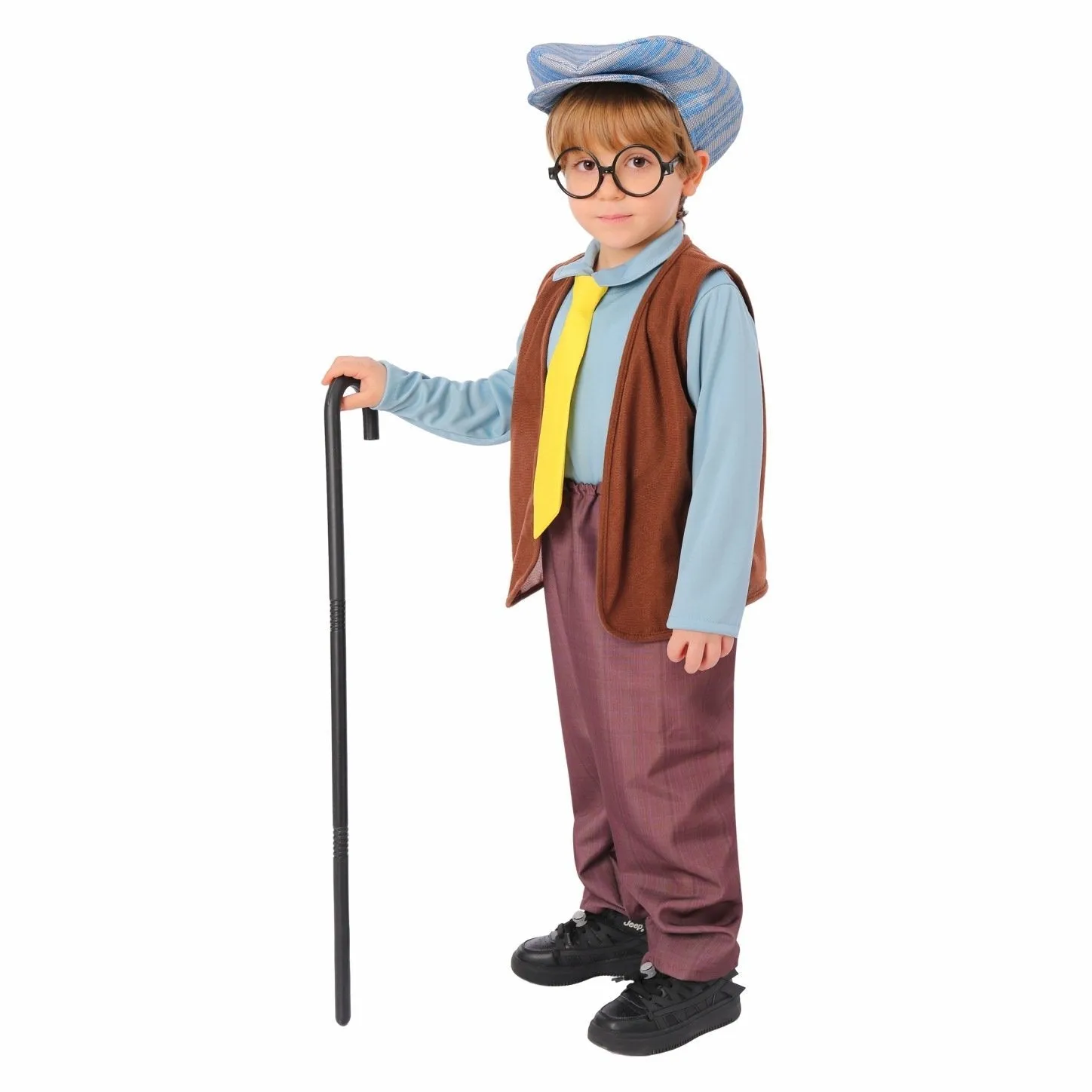 Kids Grandpa Old Man Christmas Costume Festive Role Play Outfit for School Performances