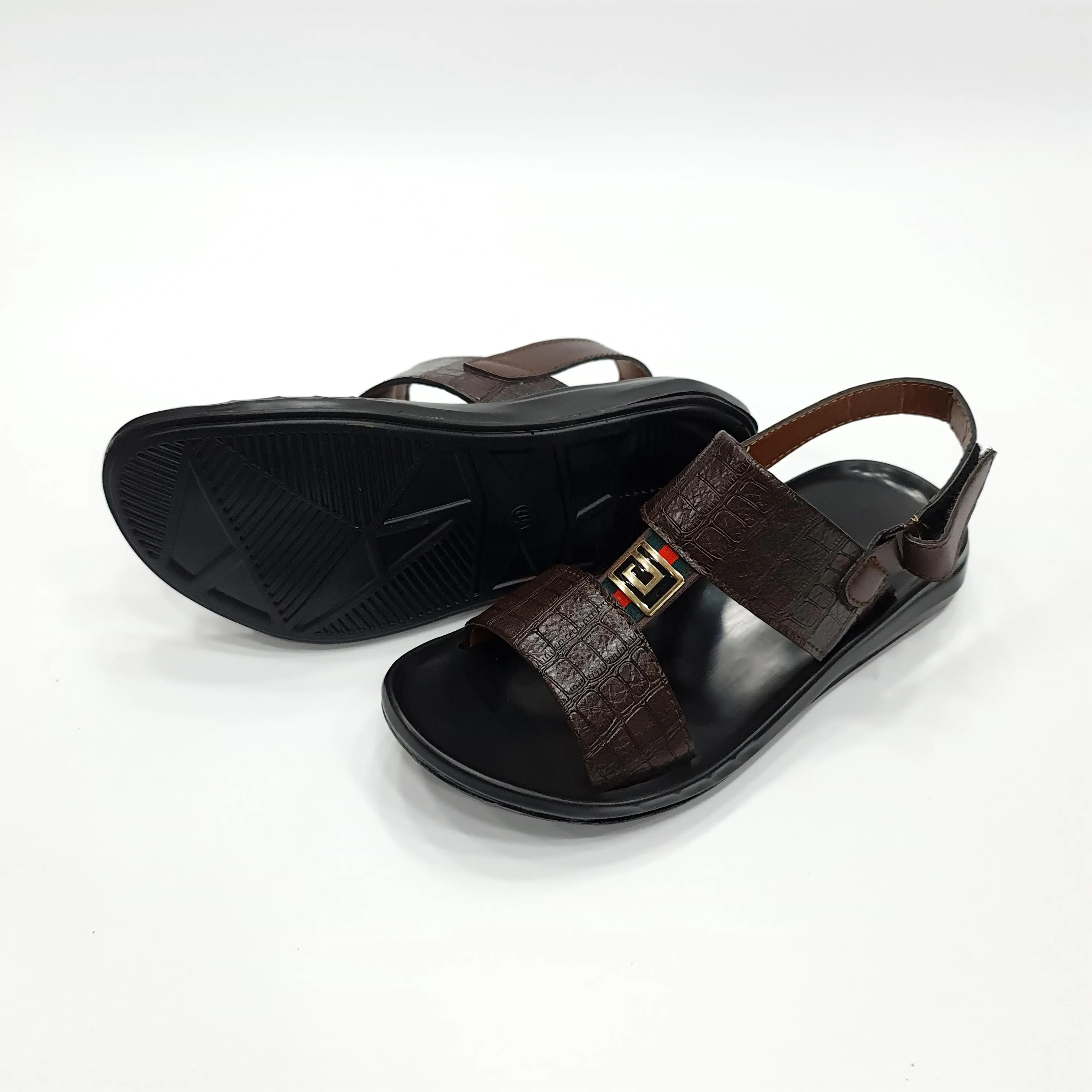 Men Black & Brown Sandals