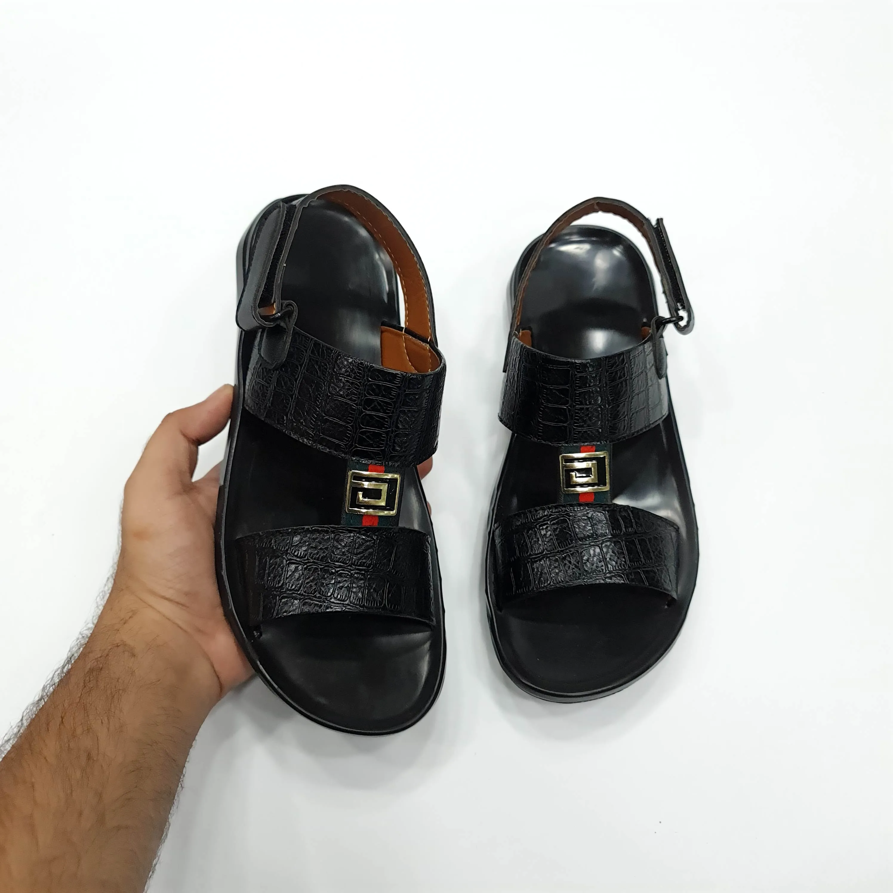 Men Black & Brown Sandals