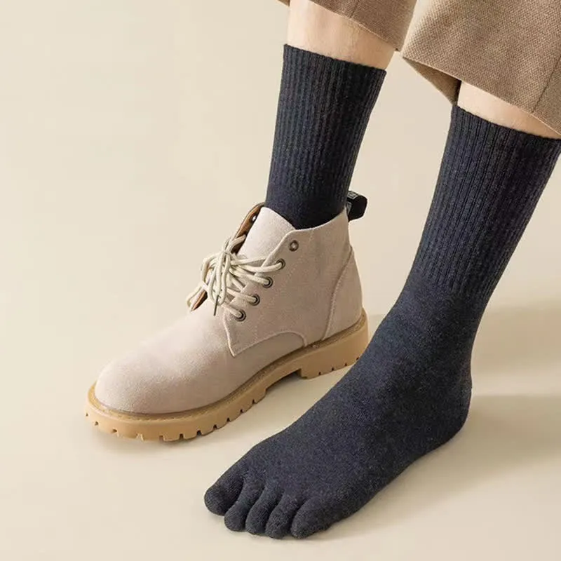 Men's Leisure Split-Toe Wool Athletic Crew Socks