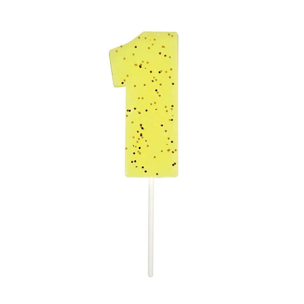 Meri Meri Colored Number 1 Candle-Yellow