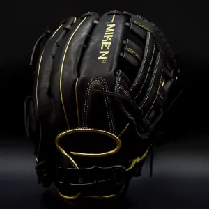 Miken Gold Pro Series 13.5" Black Slowpitch Softball Fielding Glove: PRO135-BG