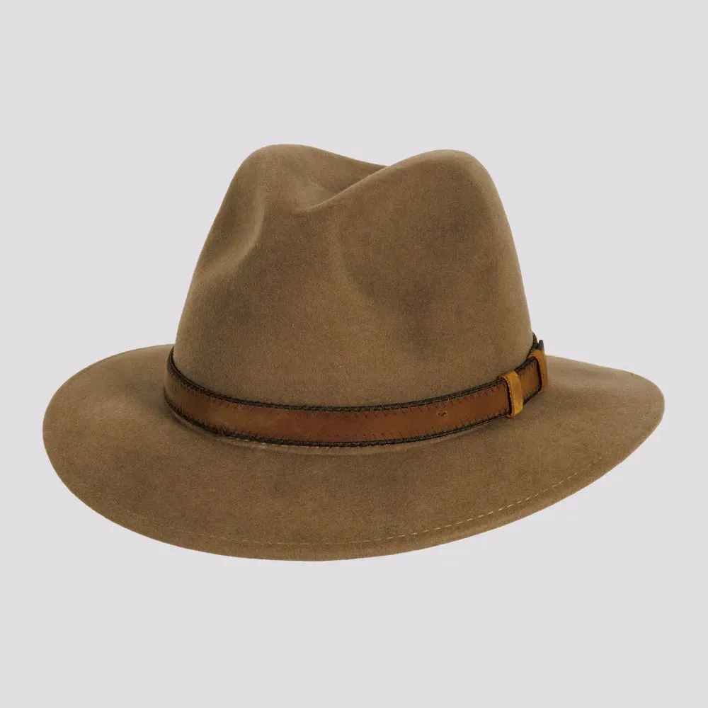 Moab | Mens Crushable Wool Felt Safari Hat with Leather Band