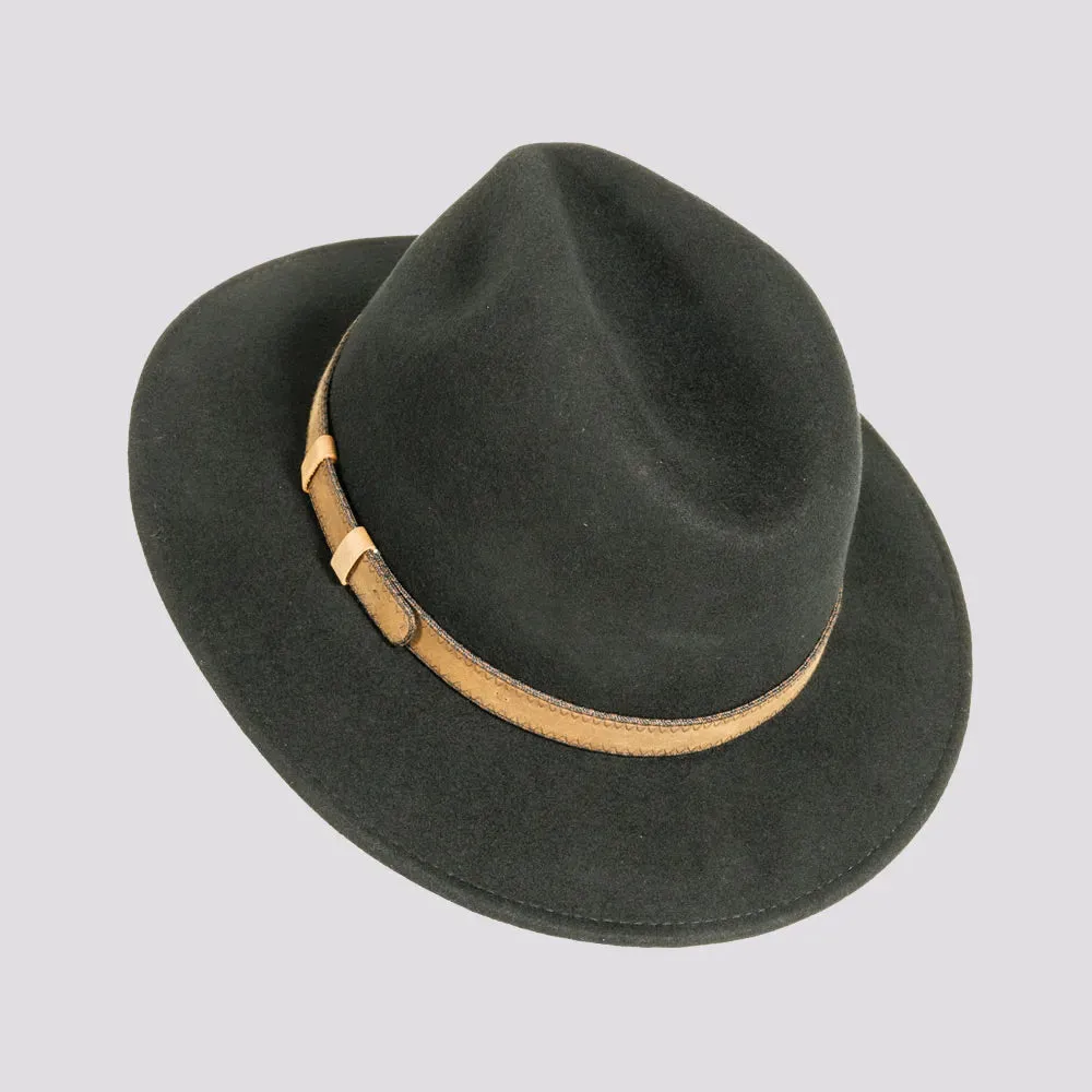 Moab | Mens Crushable Wool Felt Safari Hat with Leather Band