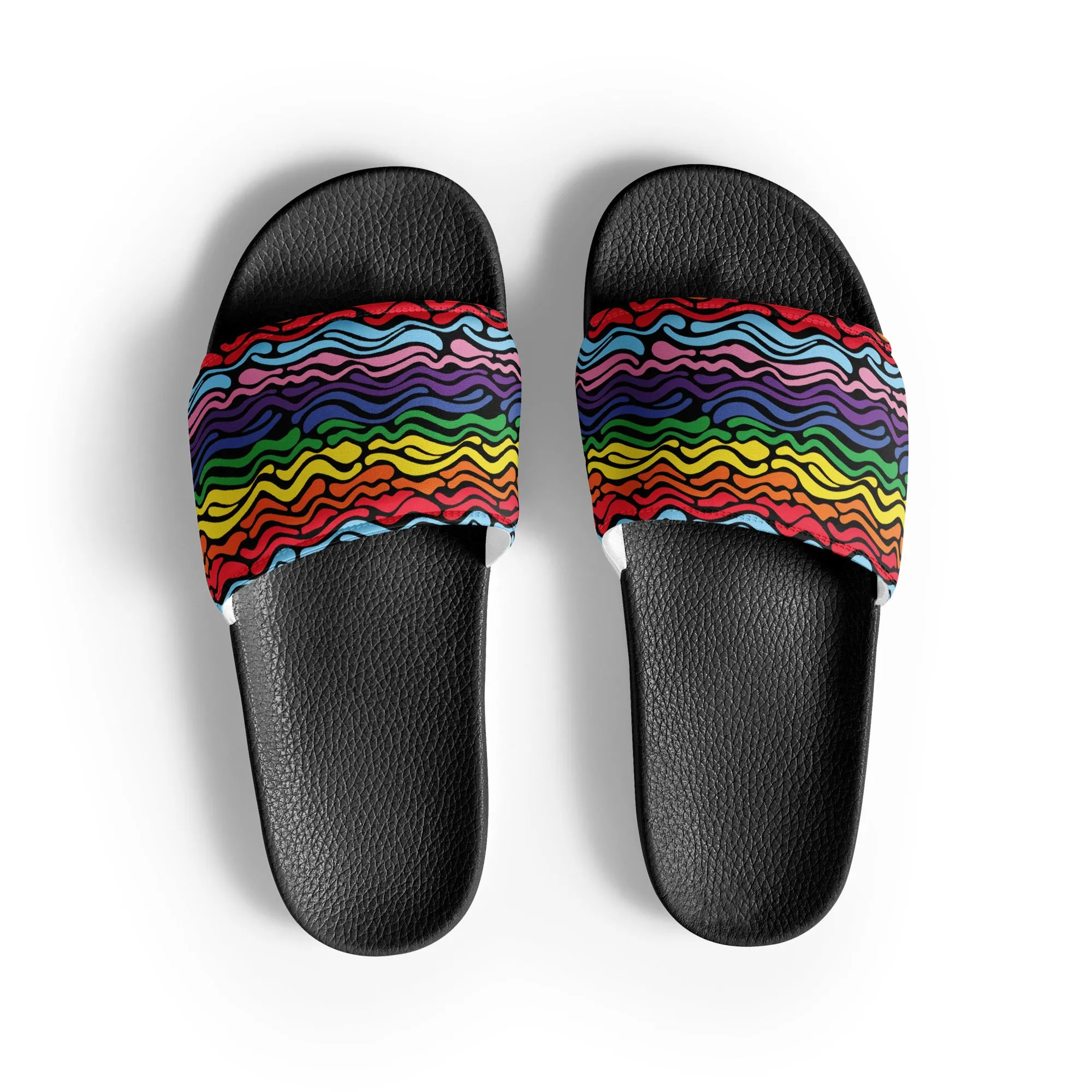 Modern Rainbow Wave Women's slides