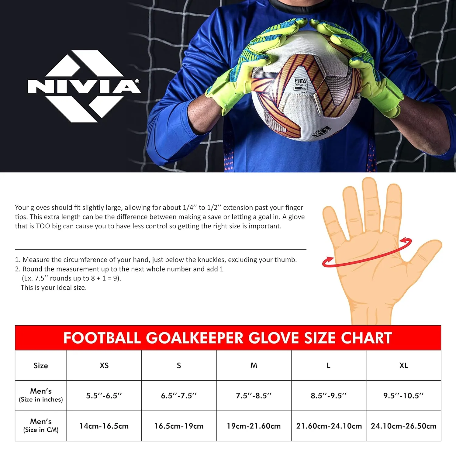 Nivia Ditmar Spider Goalkeeper Gloves for Men & Women, for Football, for Soccer, goalkeeping Glove, Goalkeeper Gloves with Grip, Football Hand Gloves, Goalkeeper Gloves, Football Hand Glove (Black) L