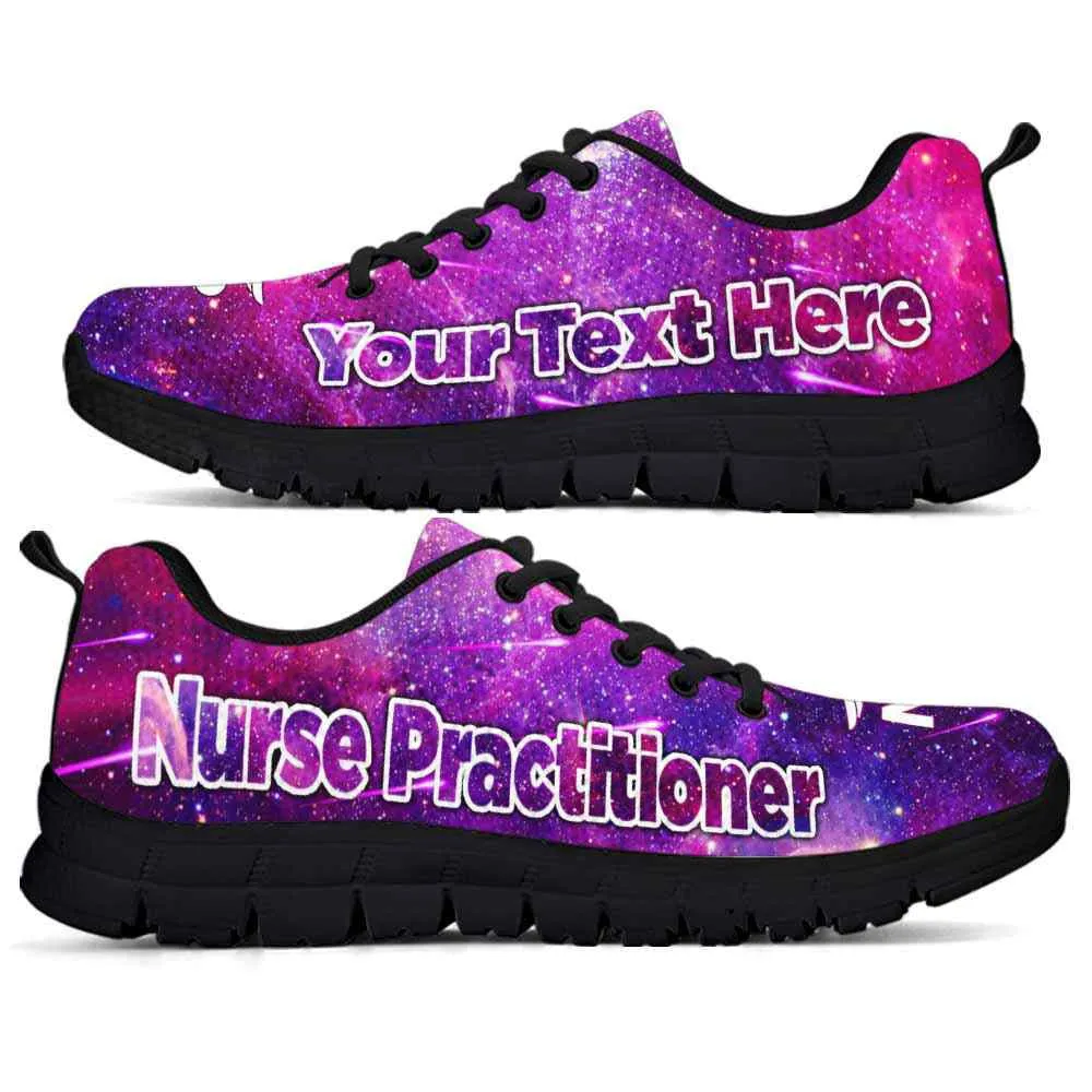 Nurse Sneaker, Purple Galaxy Nurse Practitioner Sneakers Running Shoes Gift Women Men, Best Shoes For Nurses