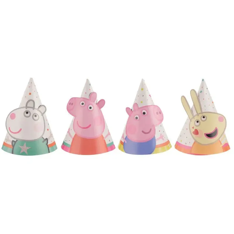 Peppa Pig Mini Party Hats - 8 Pkt