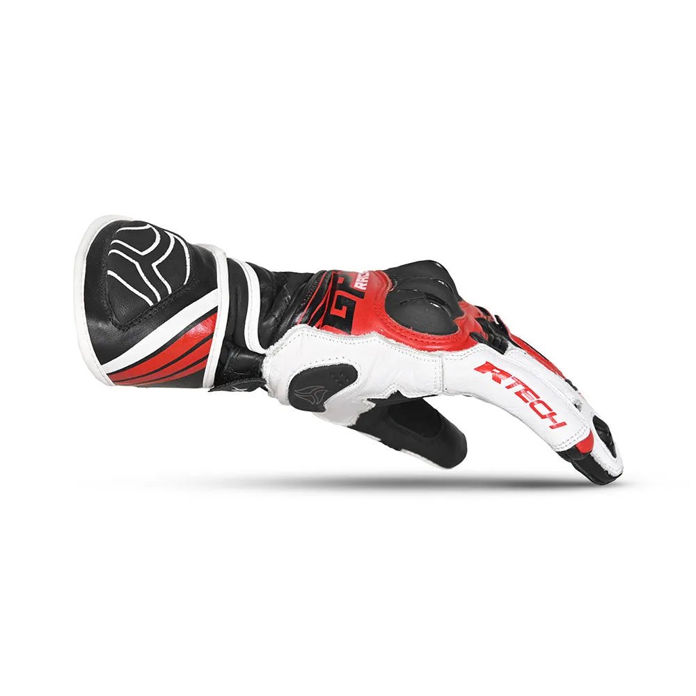 R-TECH GP Motorcyle Gloves  Black Red