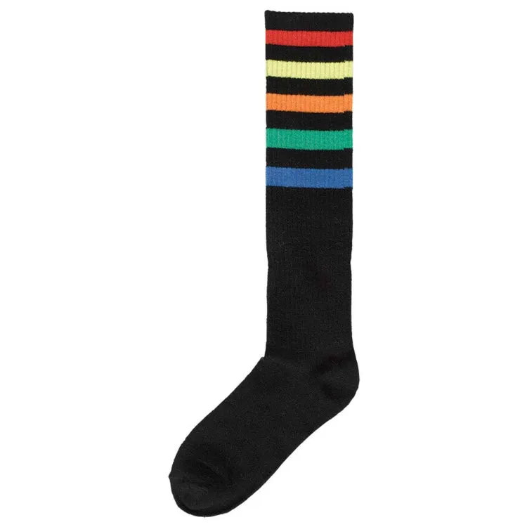 Rainbow Striped Knee Socks