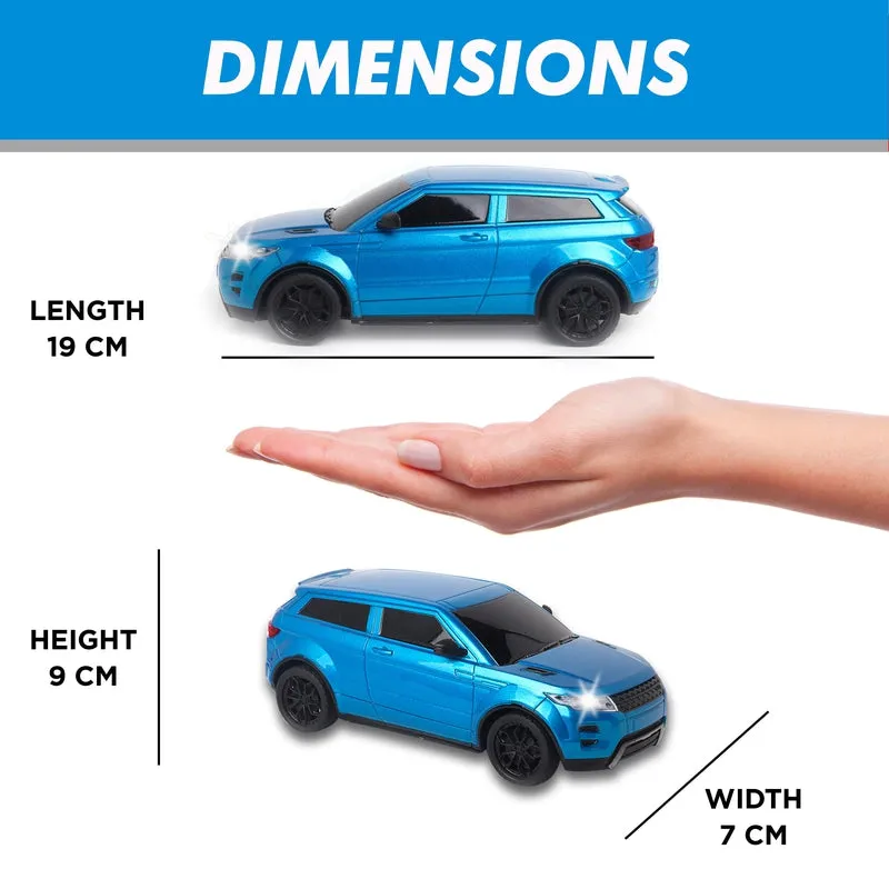 Rechargeable High Speed Remote Control Mini Car Resembling Rover with Lithium Battery for Kids (Scale 1:24) - Blue